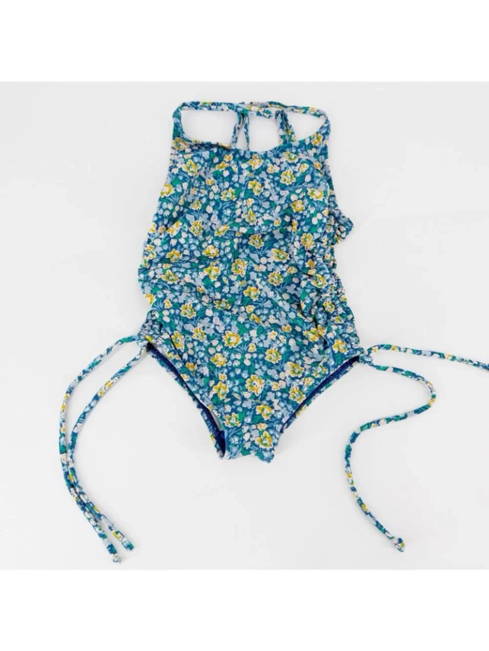 Nani Swimwear Girls 4T Bathing Suit Salton Side Tie One Piece Floral